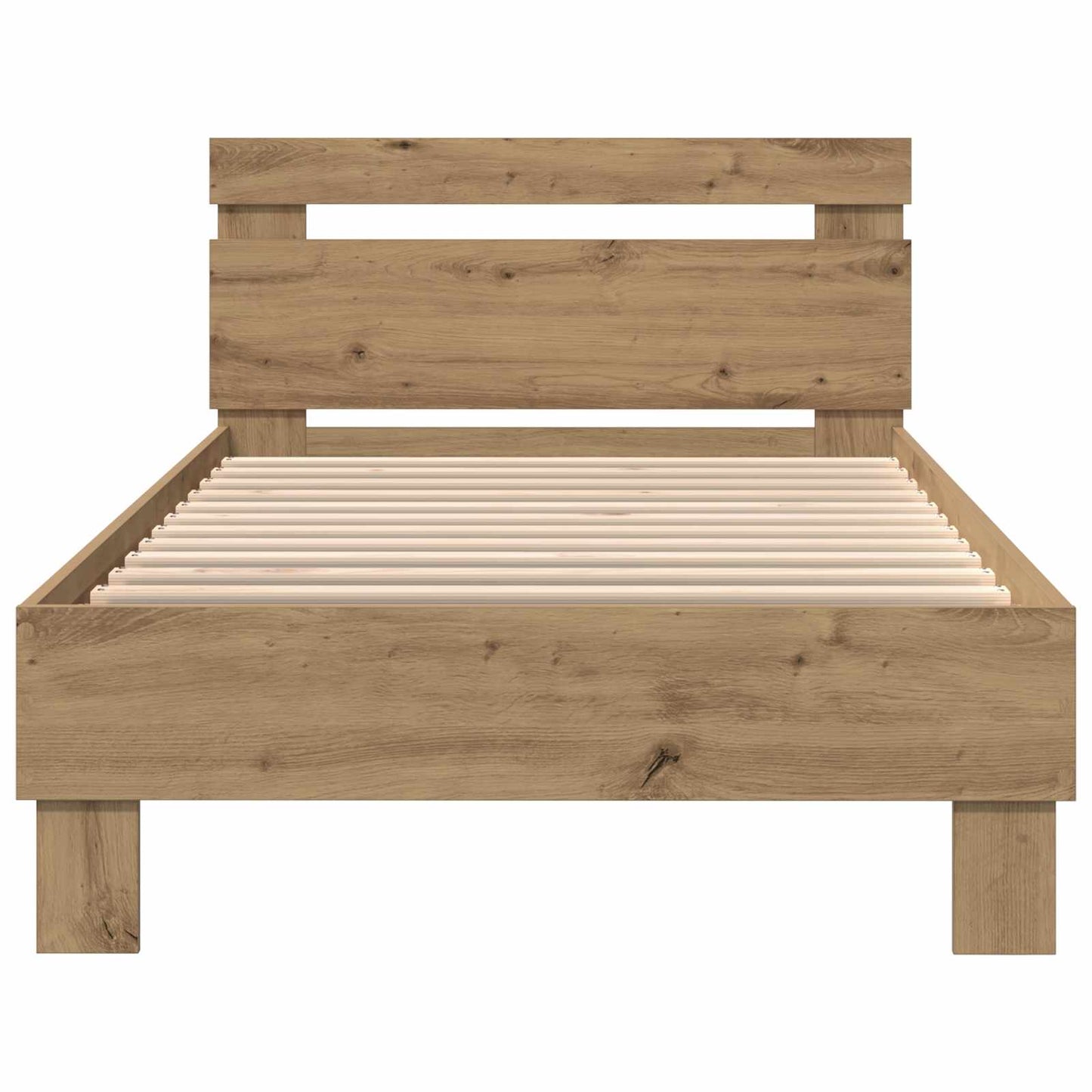 Bed Frame with LED Artisian Oak 80 x 200 cm Engineered Wood