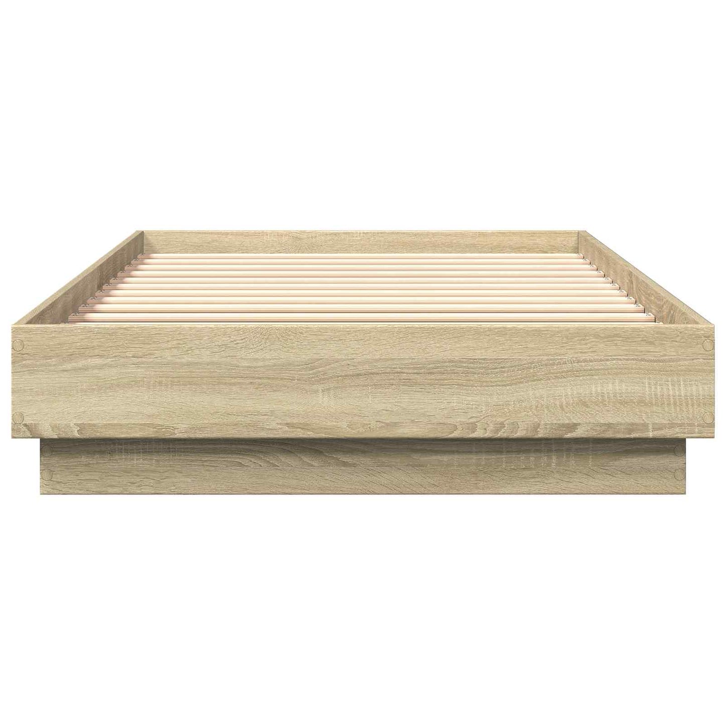 Bed Frame with LED Sonoma Oak 80 x 200 cm Engineered Wood