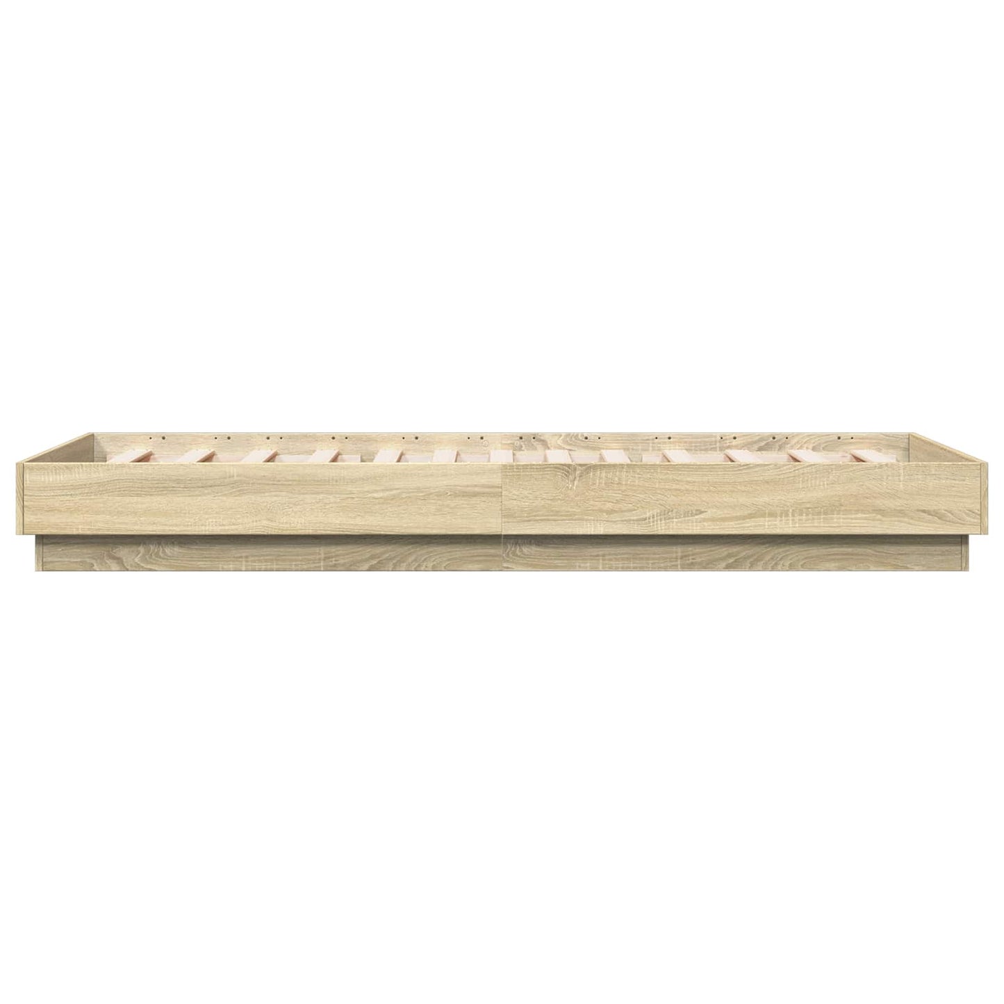 Bed Frame with LED Sonoma Oak 80 x 200 cm Engineered Wood