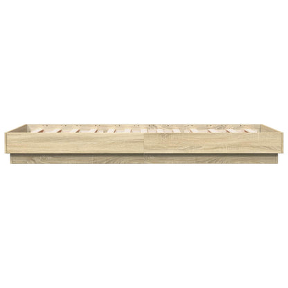 Bed Frame with LED Sonoma Oak 80 x 200 cm Engineered Wood