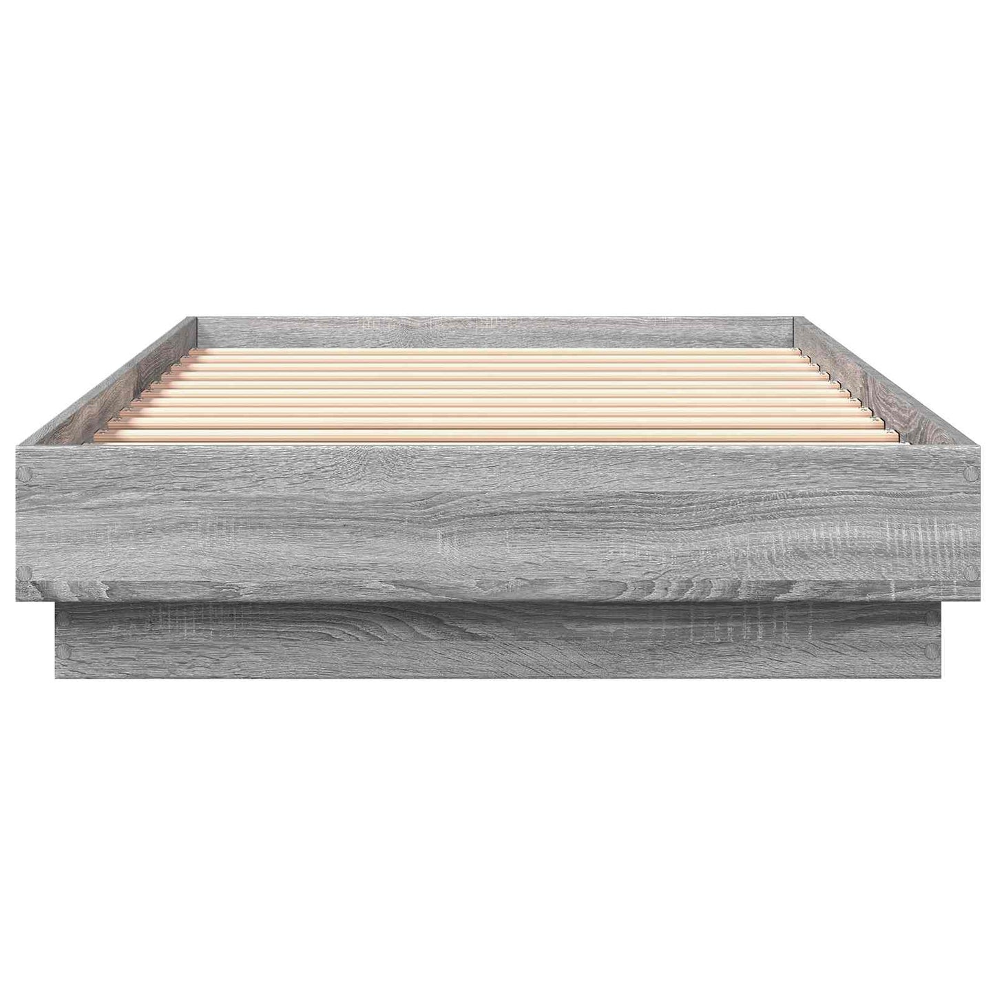 Bed Frame with LED Grey Sonoma 80 x 200 cm Engineered Wood