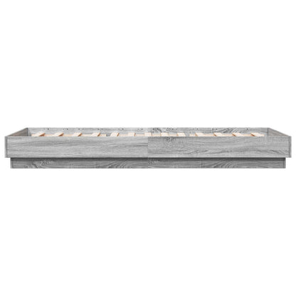 Bed Frame with LED Grey Sonoma 80 x 200 cm Engineered Wood