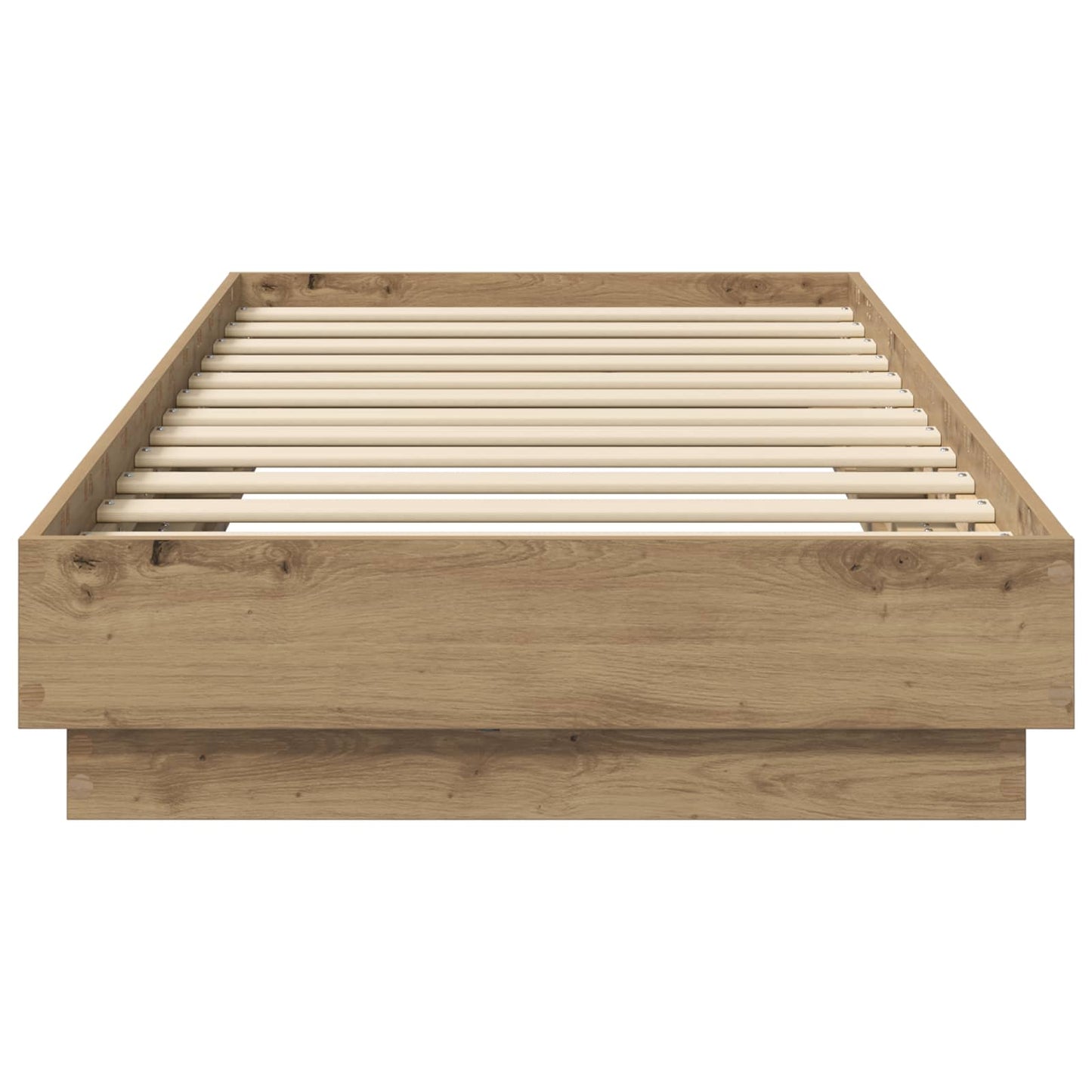 Bed Frame with LED Artisian Oak 80 x 200 cm Engineered Wood