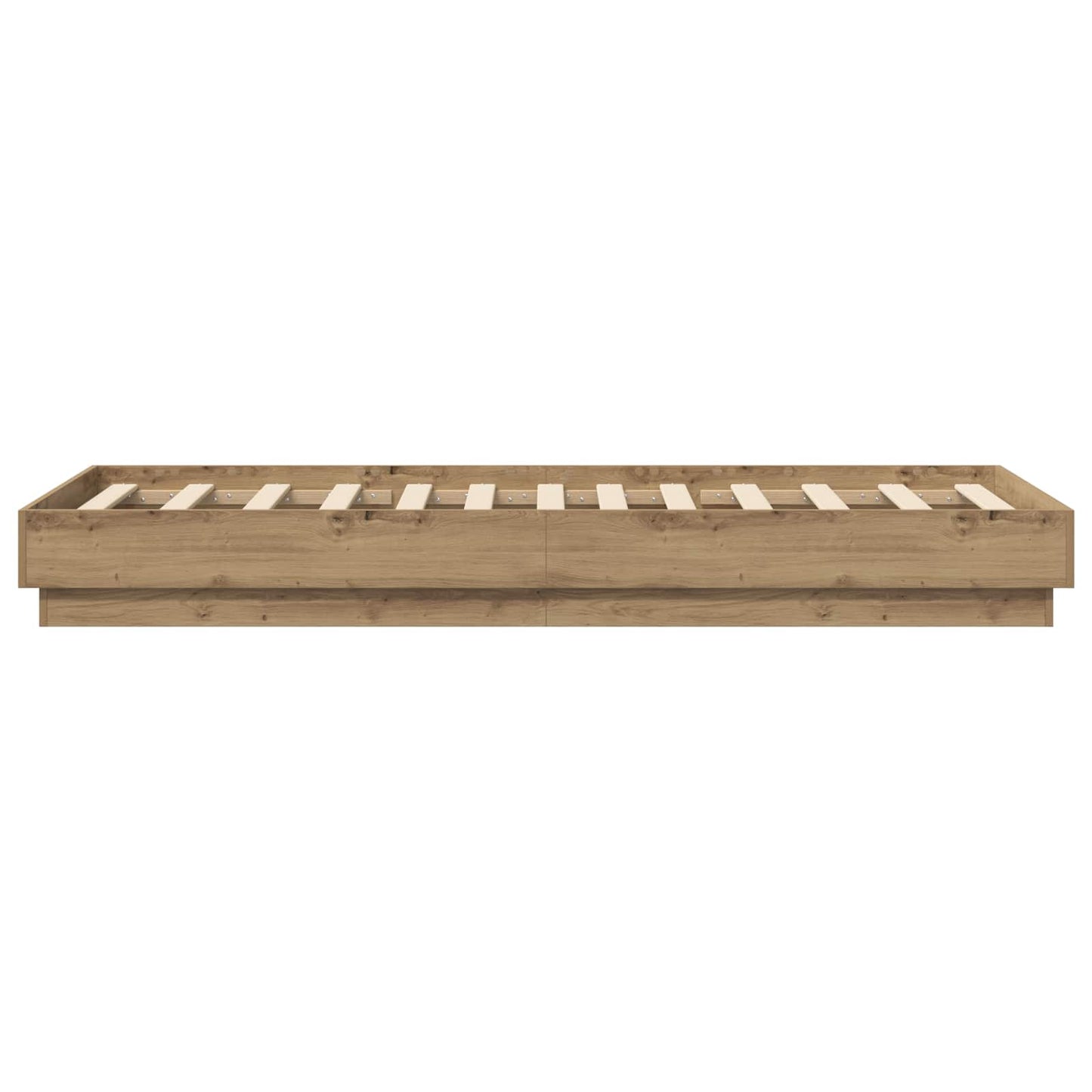 Bed Frame with LED Artisian Oak 80 x 200 cm Engineered Wood