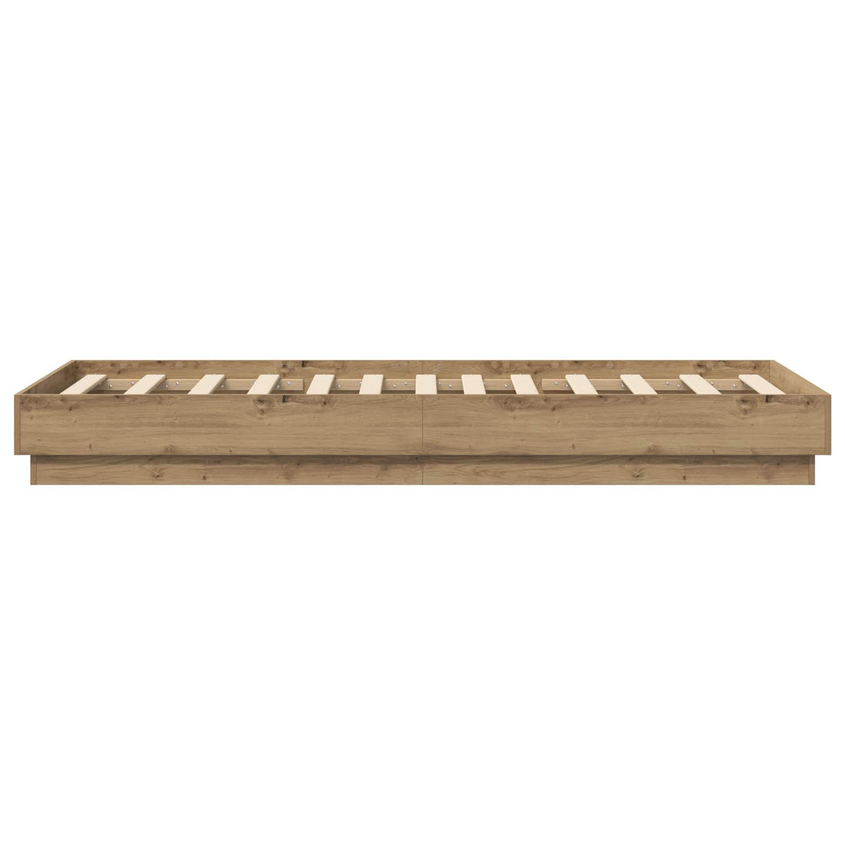 Bed Frame with LED Artisan Oak 80 x 200 cm Engineered Wood