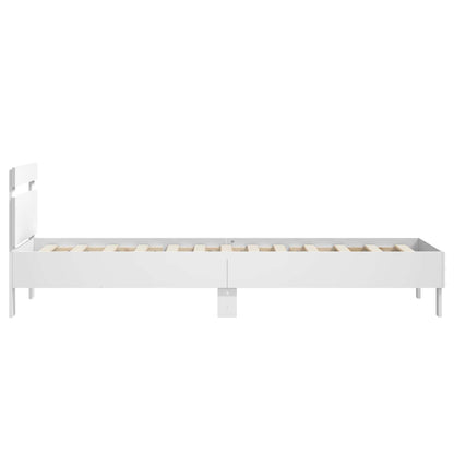 Bed Frame White Engineered Wood