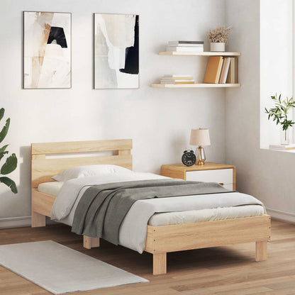 Bed Frame Sonoma Oak Engineered Wood