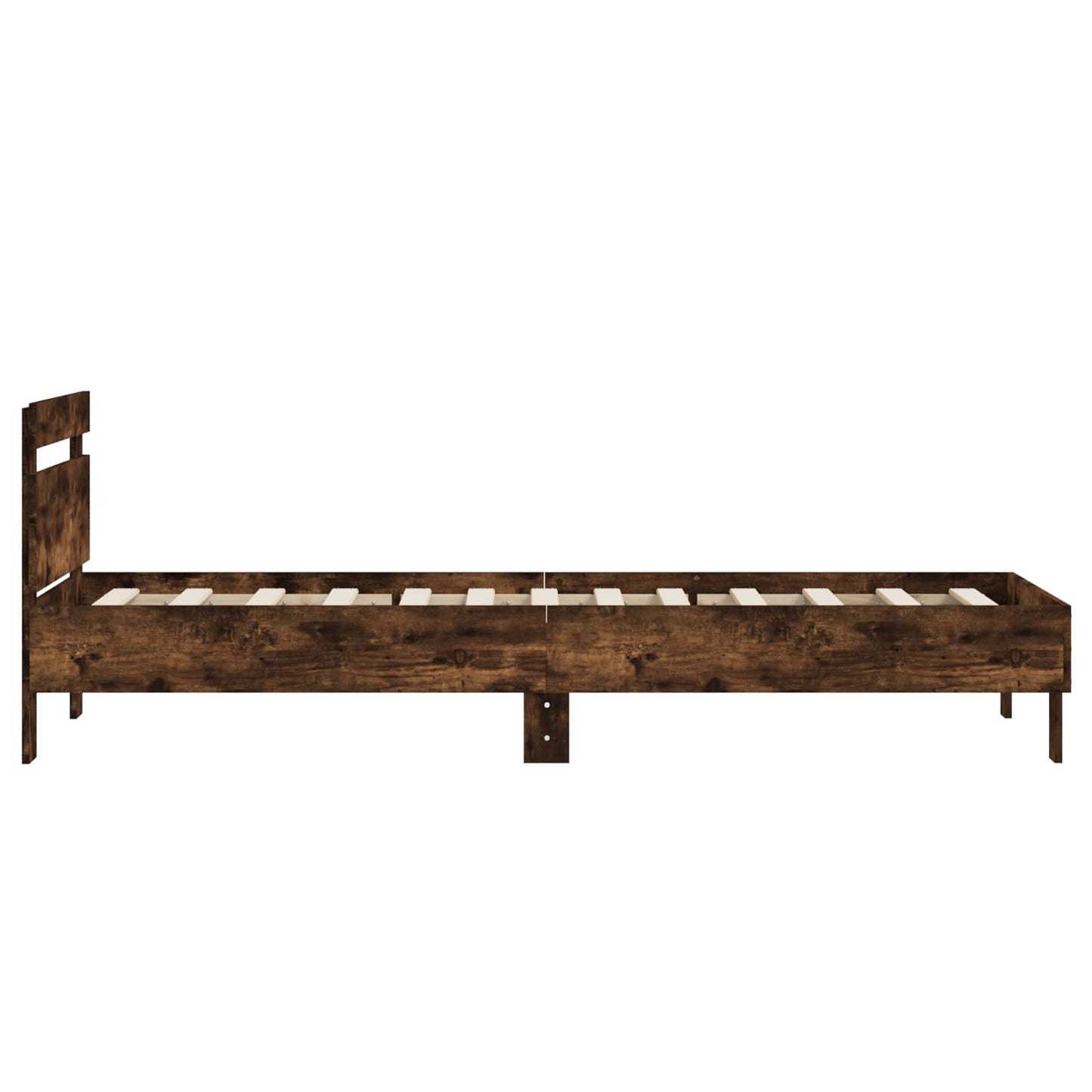 Bed Frame Smoked Oak Engineered Wood
