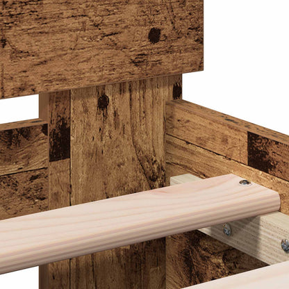 Bed Frame Old Wood Engineered Wood