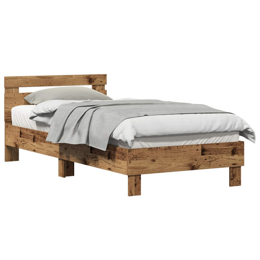 Bed Frame Old Wood Engineered Wood
