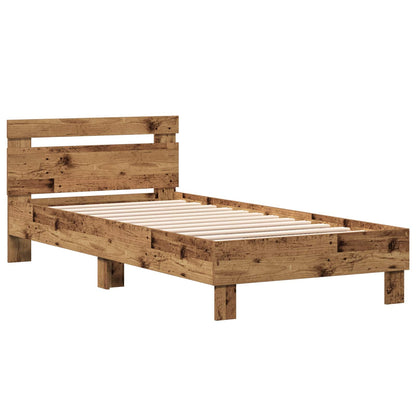 Bed Frame Old Wood Engineered Wood