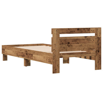 Bed Frame Old Wood Engineered Wood