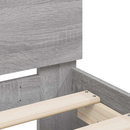Bed Frame Grey Sonoma Engineered Wood