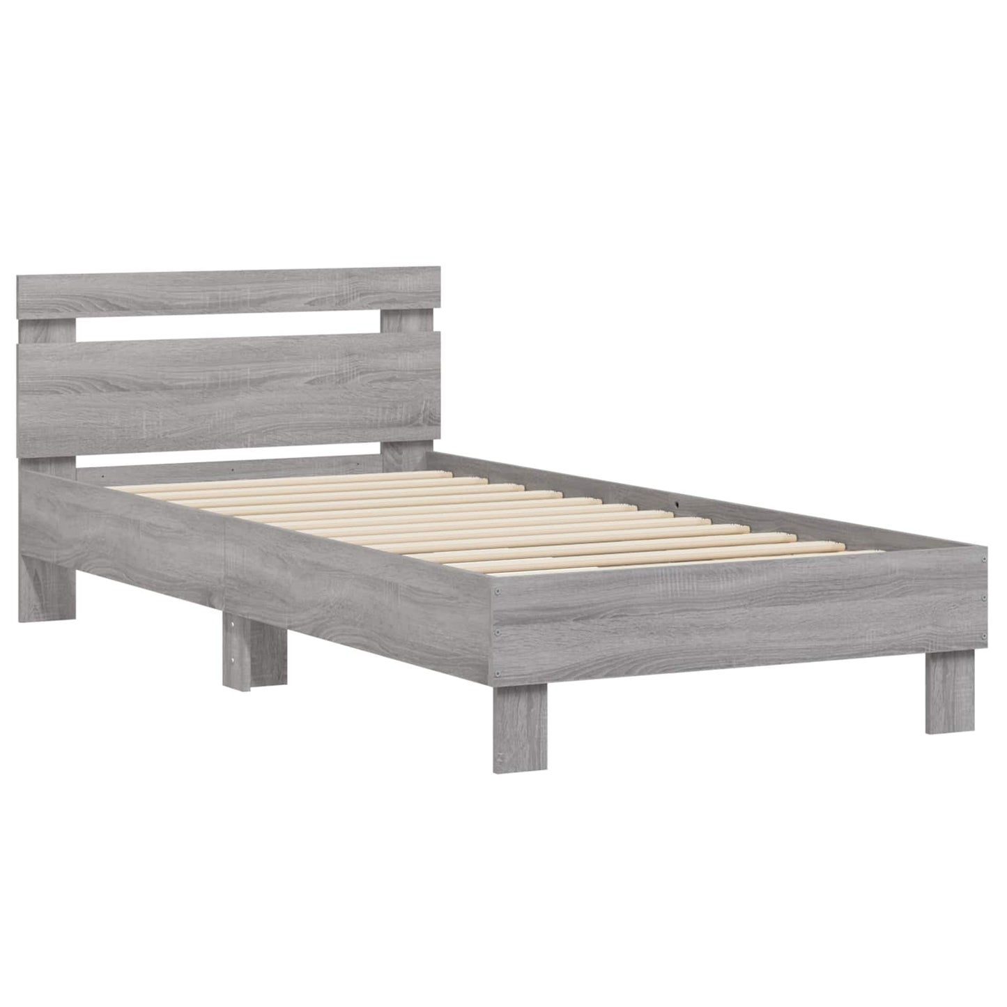 Bed Frame Grey Sonoma Engineered Wood