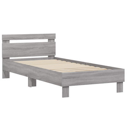 Bed Frame Grey Sonoma Engineered Wood