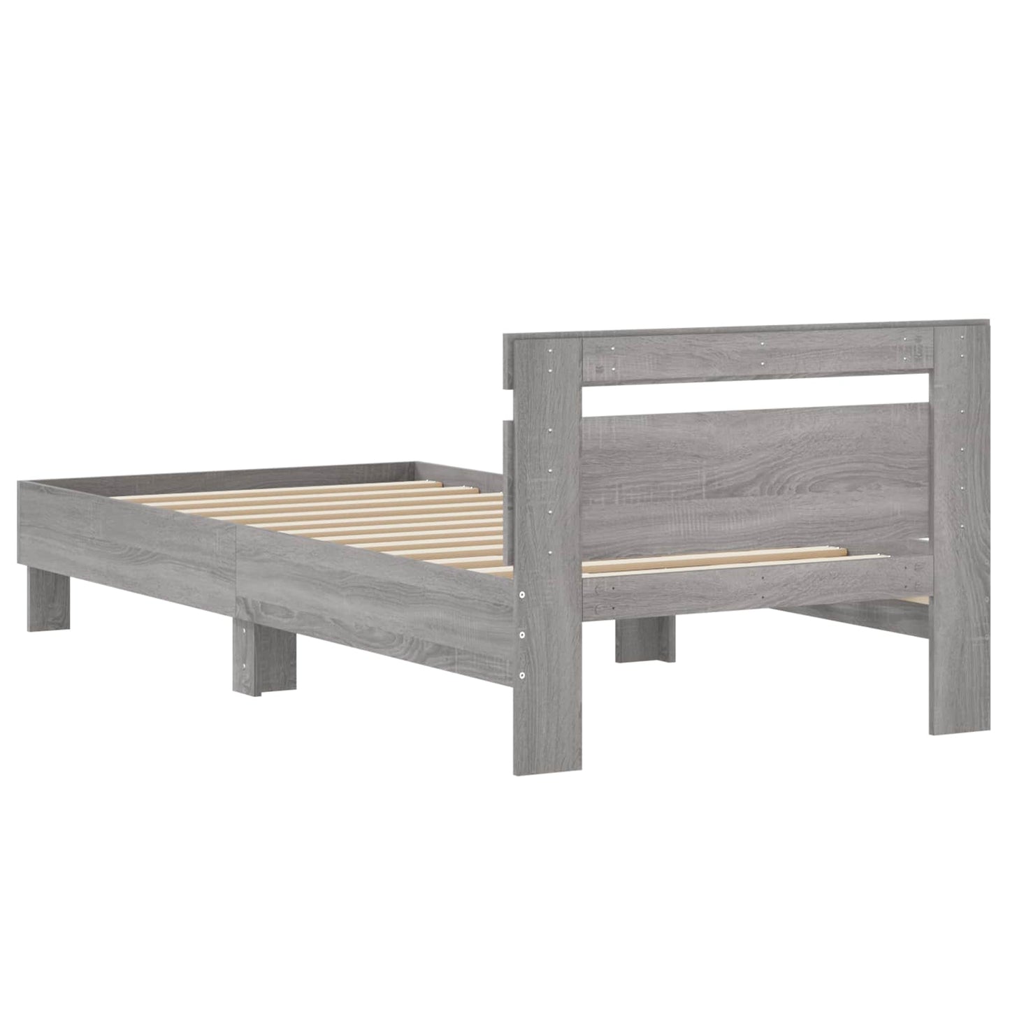 Bed Frame Grey Sonoma Engineered Wood