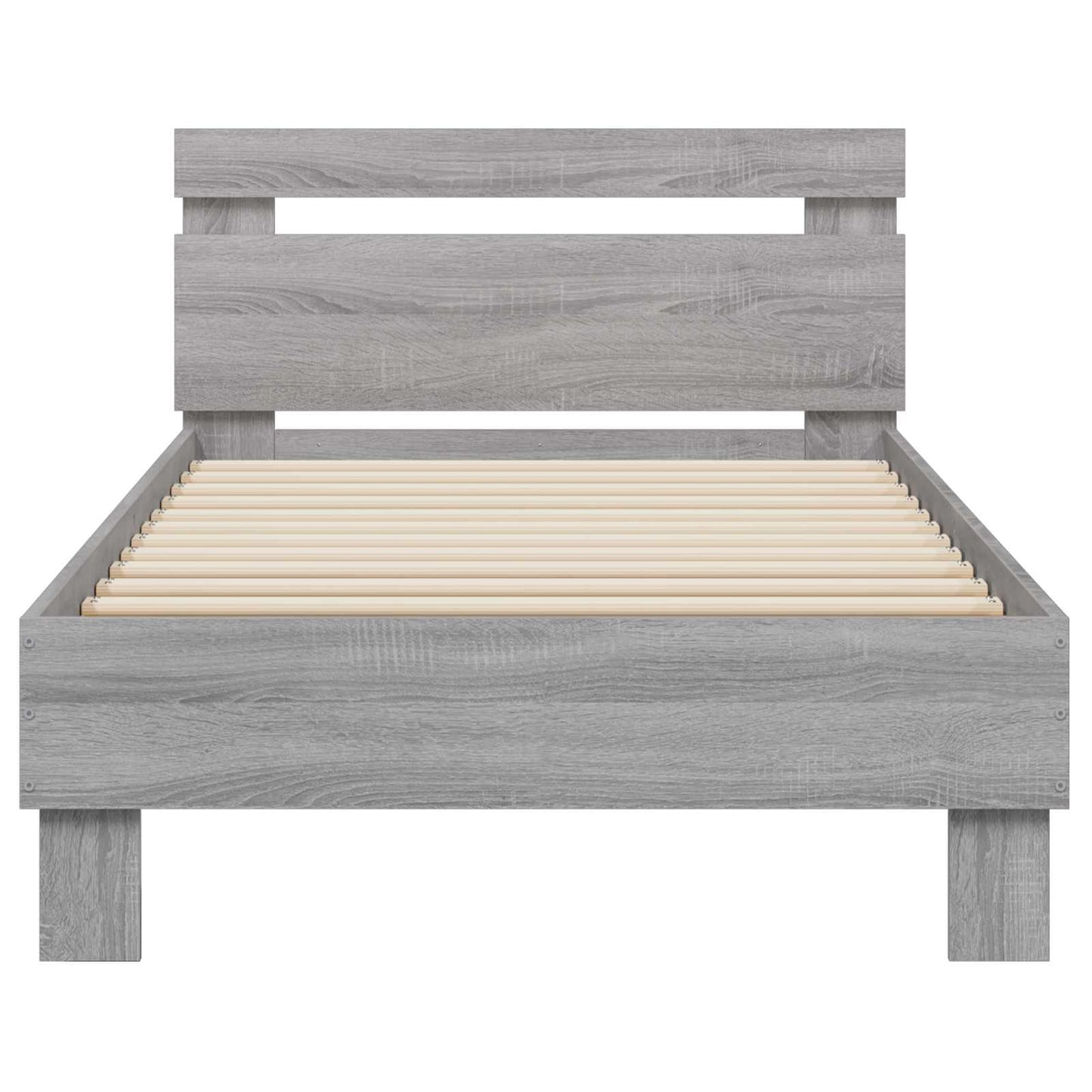 Bed Frame Grey Sonoma Engineered Wood