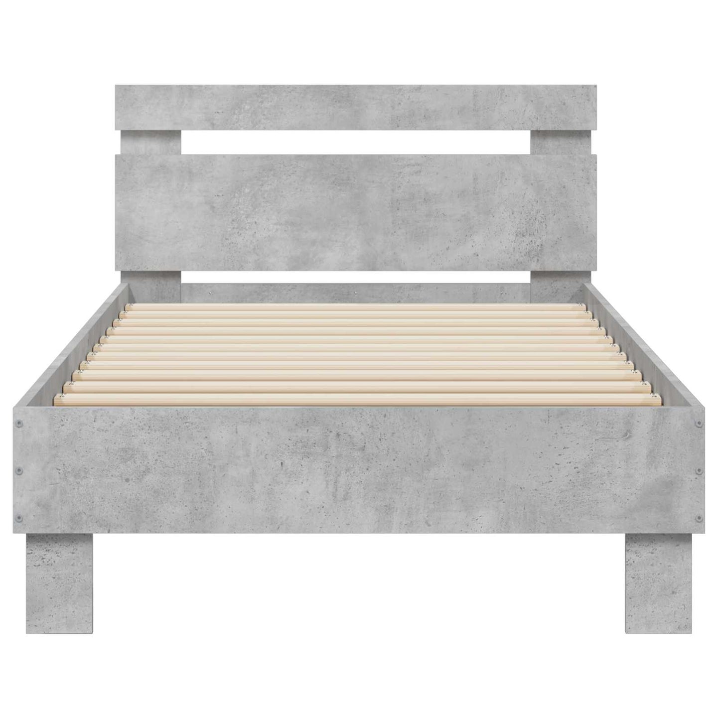 Bed Frame Concrete Grey Engineered Wood