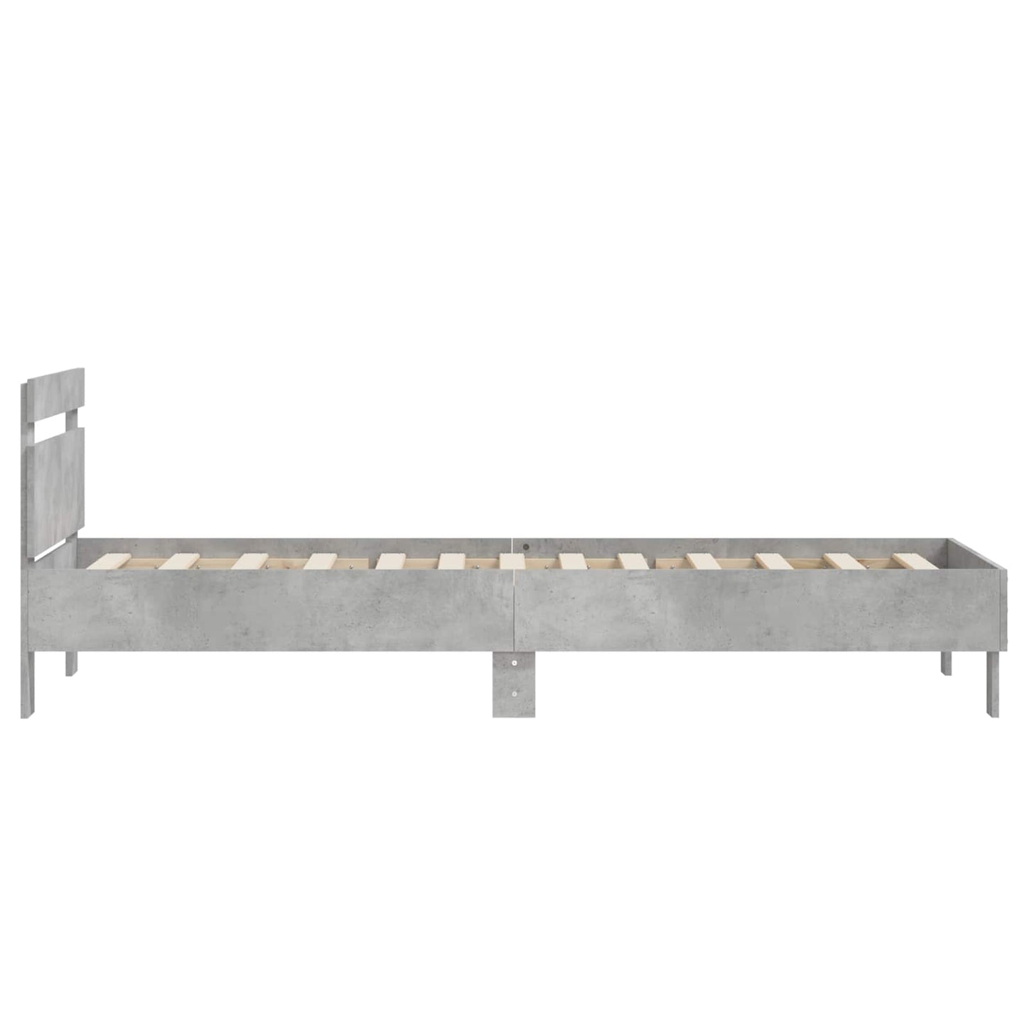 Bed Frame Concrete Grey Engineered Wood
