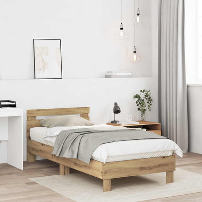 Bed Frame with Headboard Artisan Oak 80 x 200 cm