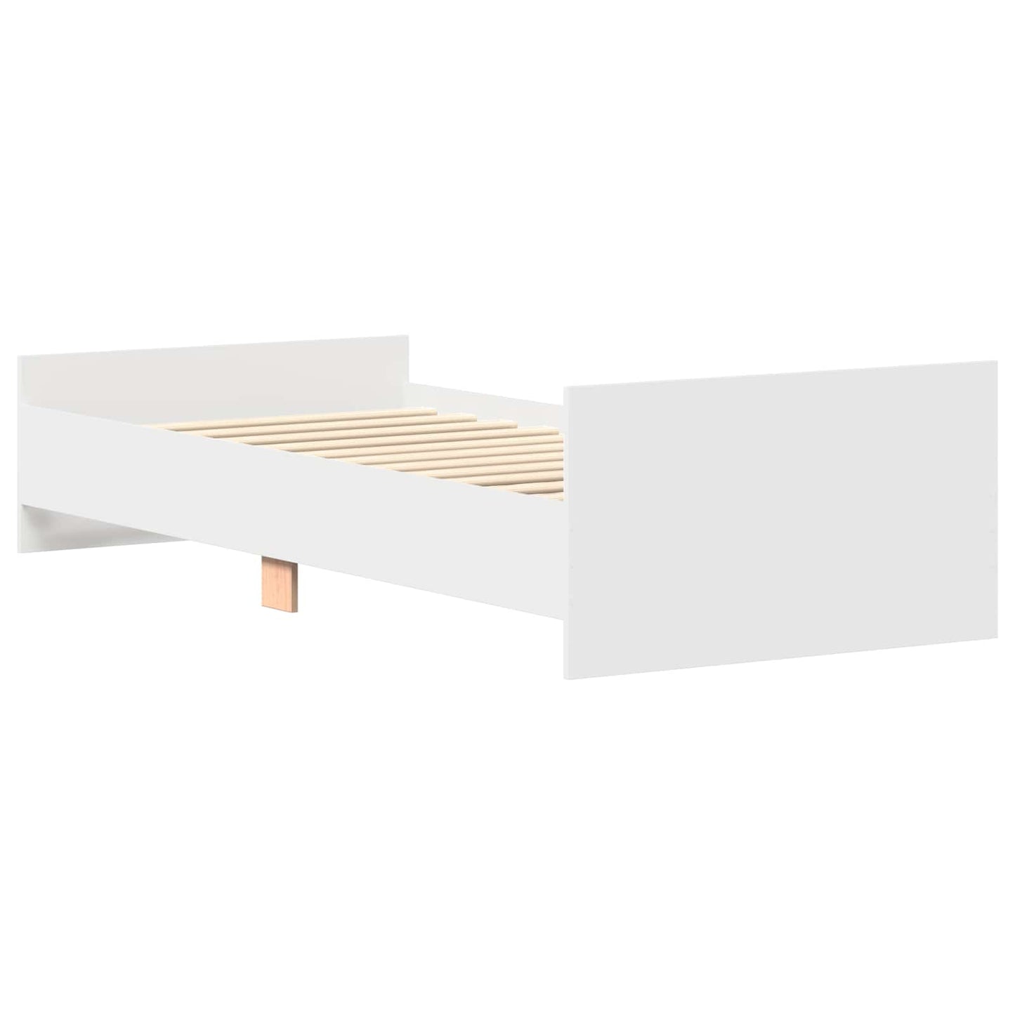 Bed Frame with Headboard White 80 x 200 cm Engineered Wood
