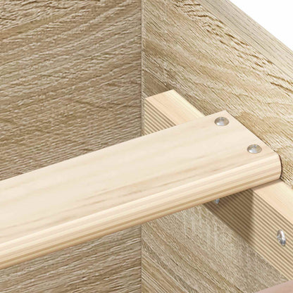 Bed Frame with Headboard Sonoma Oak Engineered Wood