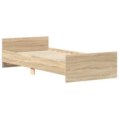 Bed Frame with Headboard Sonoma Oak 80 x 200 cm Engineered Wood