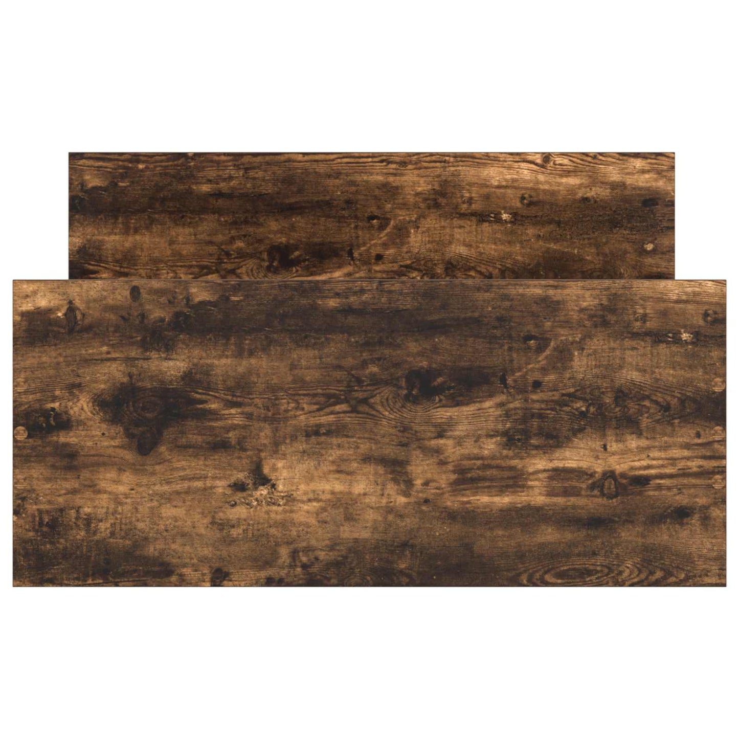 Bed Frame with Headboard Smoked Oak Engineered Wood