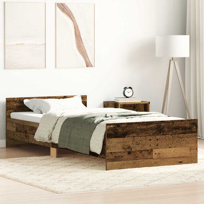 Bed Frame with Headboard Old Wood 80 x 200 cm Engineered Wood