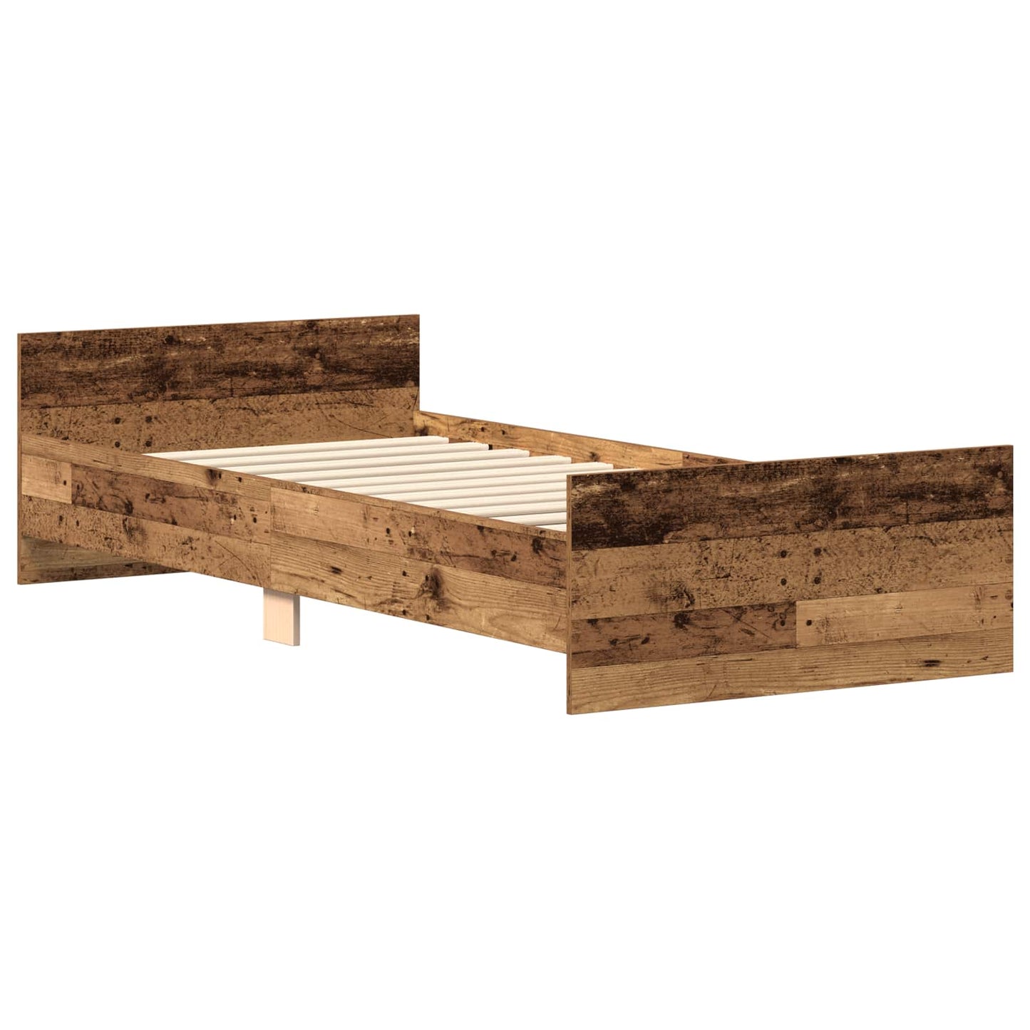 Bed Frame with Headboard Old Wood 80 x 200 cm Engineered Wood