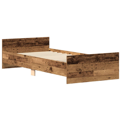 Bed Frame with Headboard Old Wood 80 x 200 cm Engineered Wood