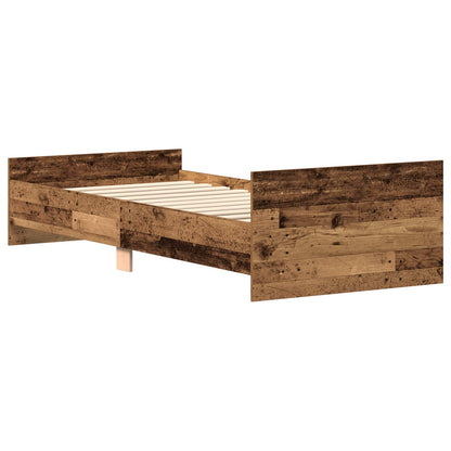 Bed Frame with Headboard Old Wood 80 x 200 cm Engineered Wood