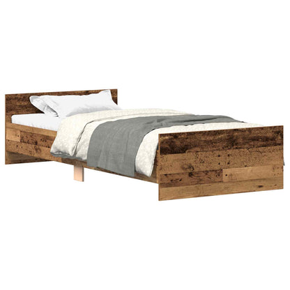Bed Frame with Headboard Old Wood 80 x 200 cm Engineered Wood