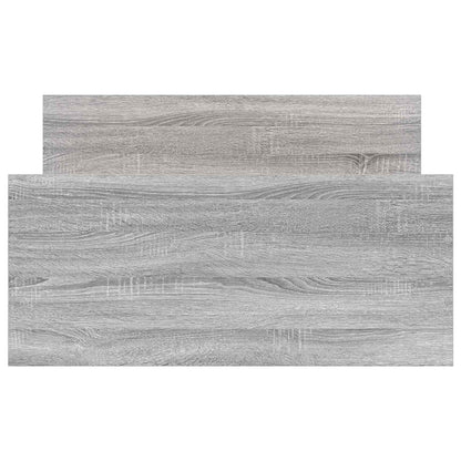 Bed Frame with Headboard Grey Sonoma Engineered Wood