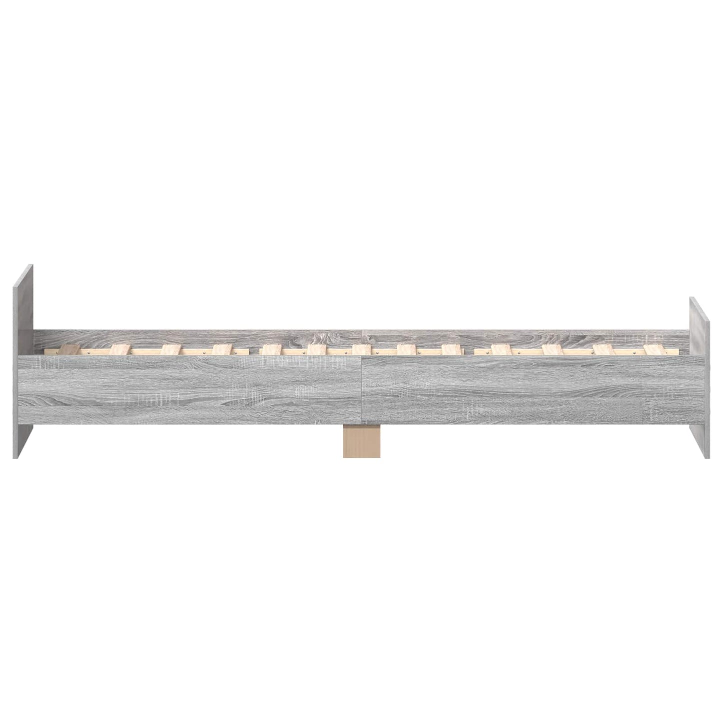 Bed Frame with Headboard Grey Sonoma Engineered Wood