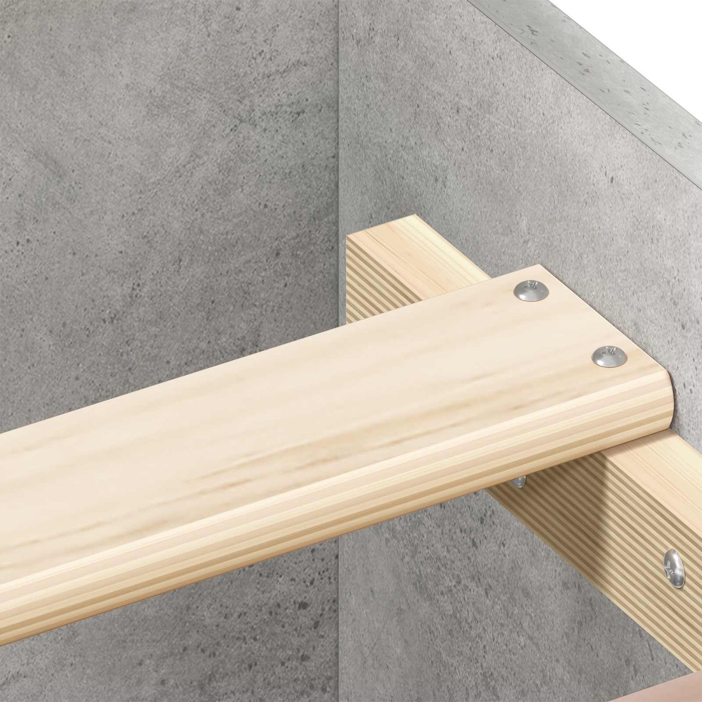Bed Frame with Headboard Concrete Grey Engineered Wood