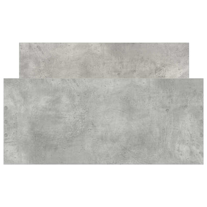 Bed Frame with Headboard Concrete Grey Engineered Wood