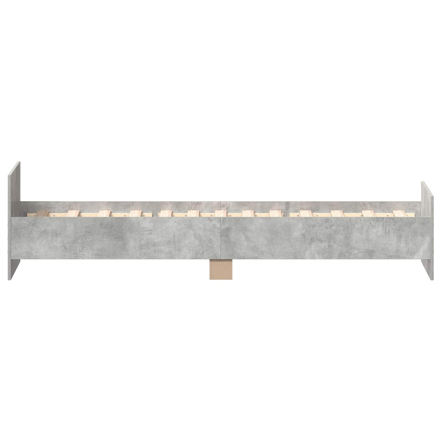 Bed Frame with Headboard Concrete Grey Engineered Wood
