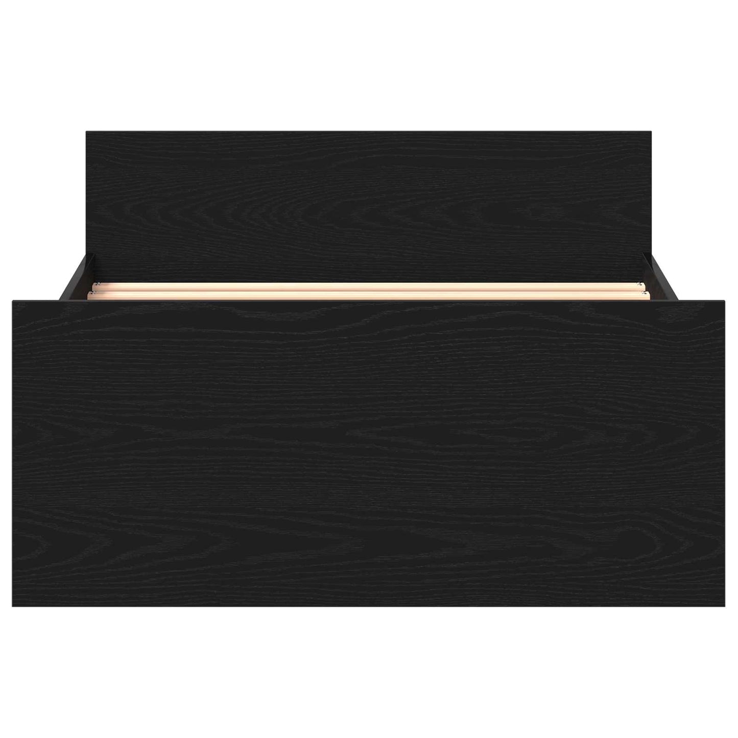 Bed Frame with Headboard Black Oak Engineered Wood