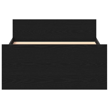 Bed Frame with Headboard Black Oak Engineered Wood