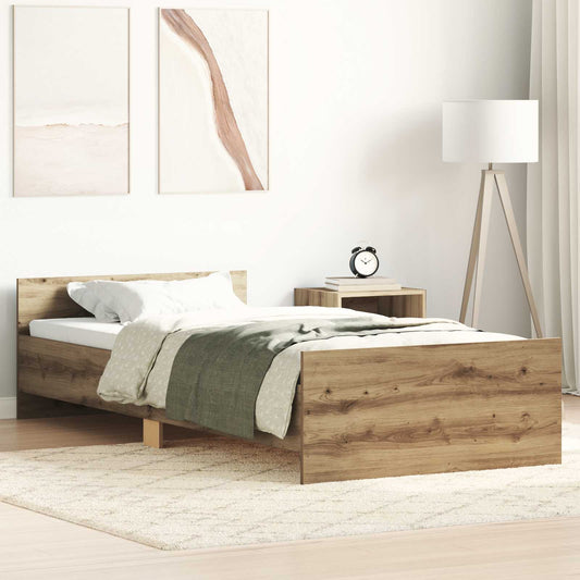 Bed Frame with Headboard Artisan Oak 80 x 200 cm