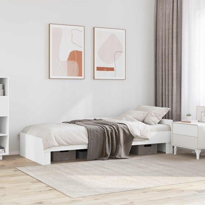 Bed Frame with Headboard White 80 x 200 cm Engineered Wood