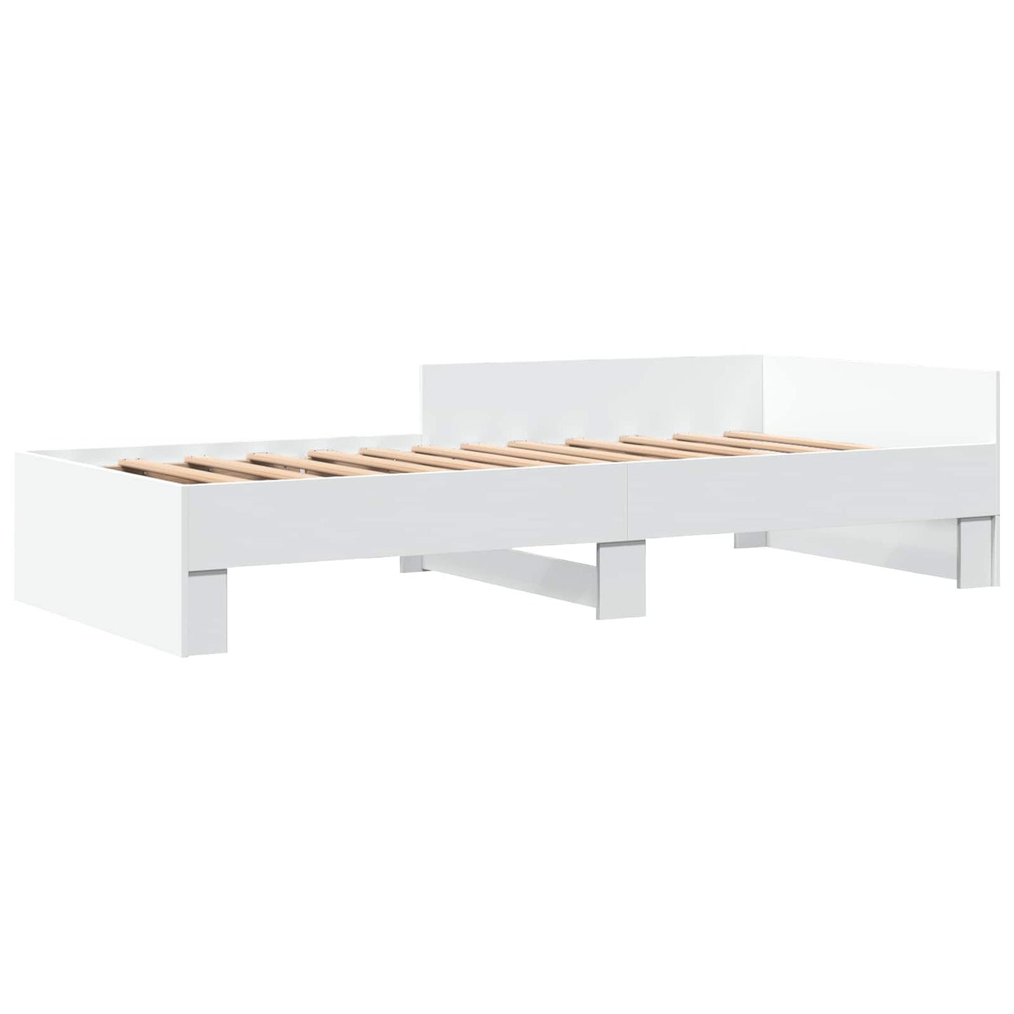 Bed Frame with Headboard White 80 x 200 cm Engineered Wood