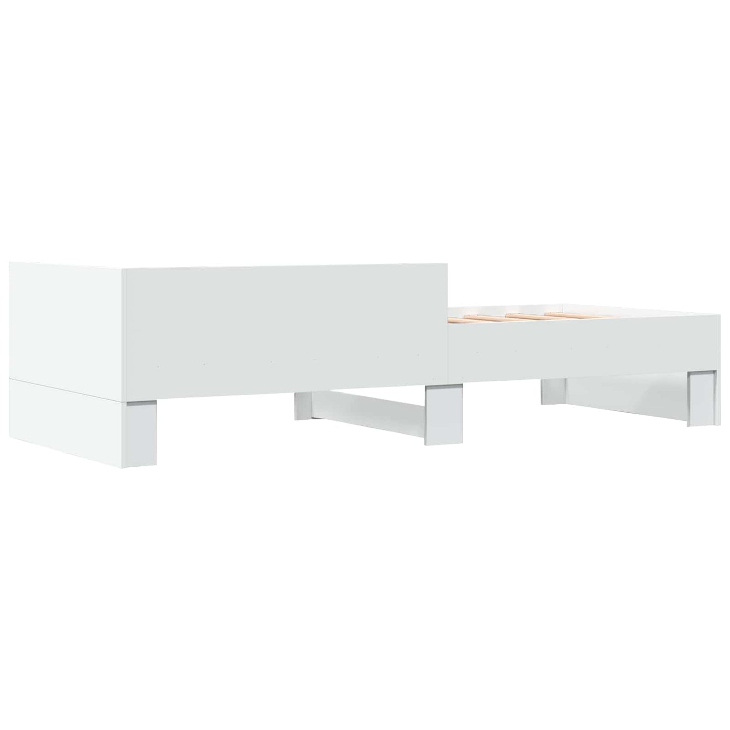 Bed Frame with Headboard White 80 x 200 cm Engineered Wood