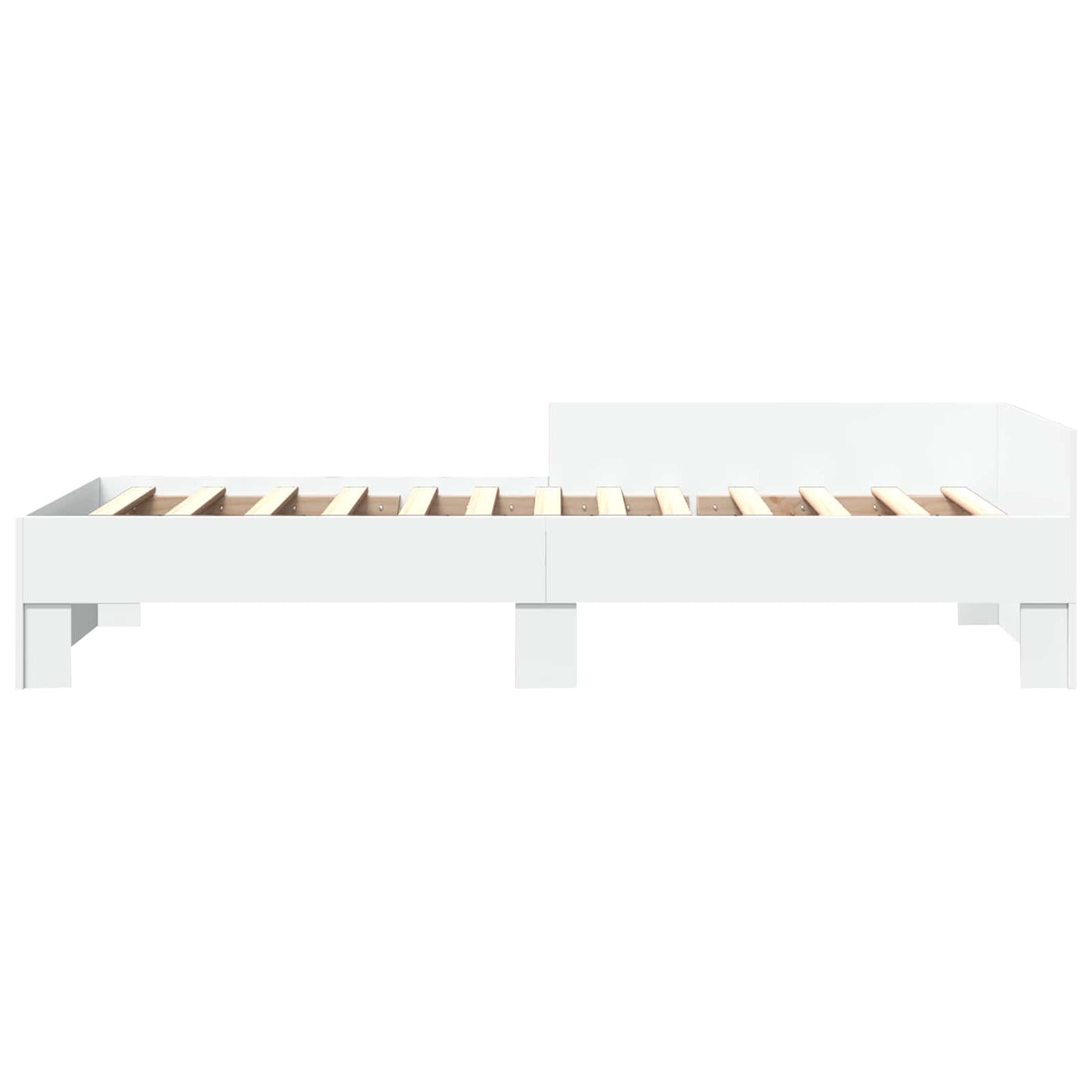 Bed Frame with Headboard White 80 x 200 cm Engineered Wood