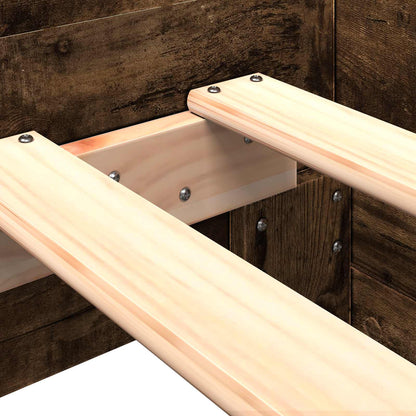 Bed Frame with Headboard Smoked Oak 80 x 200 cm Engineered Wood