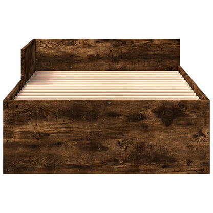 Bed Frame with Headboard Smoked Oak 80 x 200 cm Engineered Wood