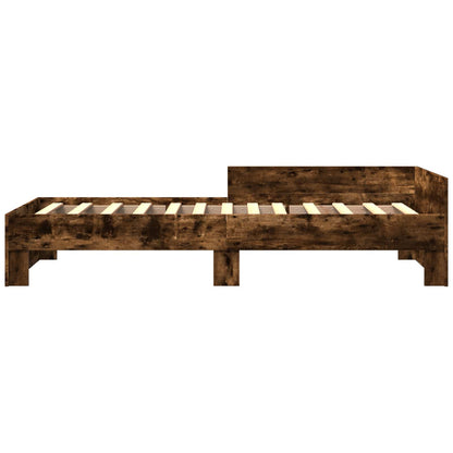 Bed Frame with Headboard Smoked Oak 80 x 200 cm Engineered Wood