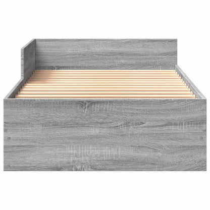 Bed Frame with Headboard Grey Sonoma 80 x 200 cm