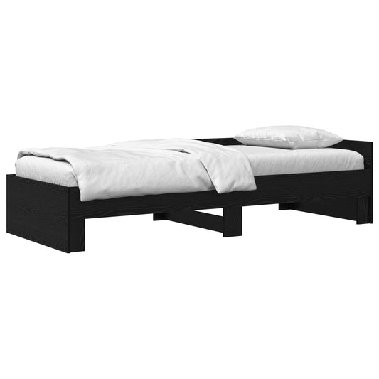 Bed Frame with Headboard Black Oak 80 x 200 cm Engineered Wood